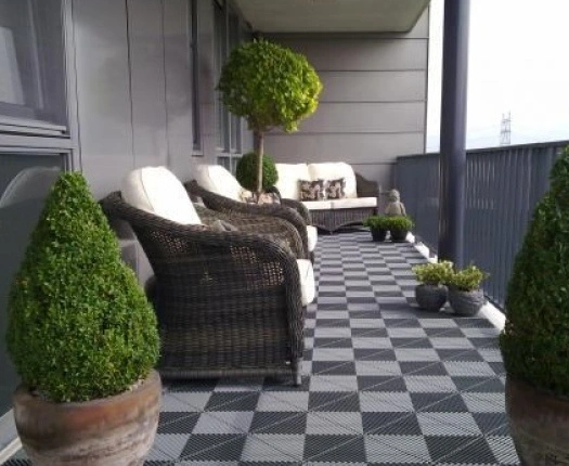 PVC vloer op het balkon