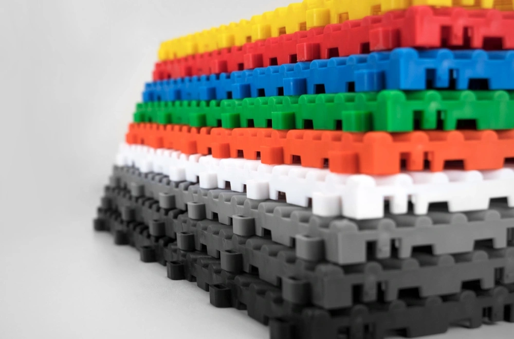 dakterras tegels in verschillende kleuren