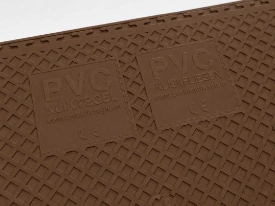 PVC Kliktegel Waterdicht Bruin
