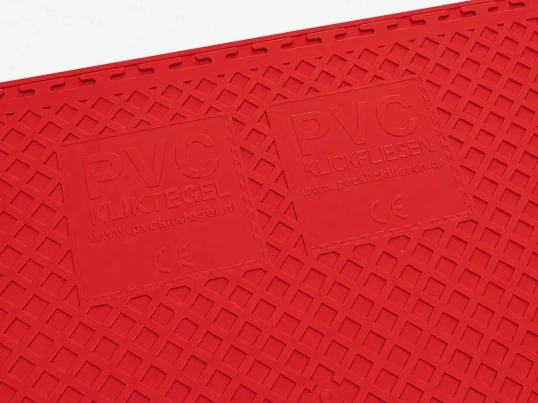 pvc kliktegel waterdicht Rood