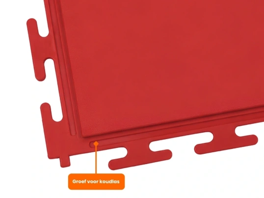 PVC Kliktegel Waterdicht Rood