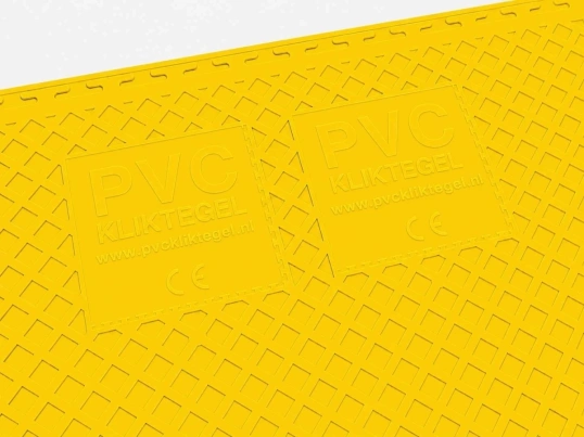 pvc kliktegel waterdicht geel