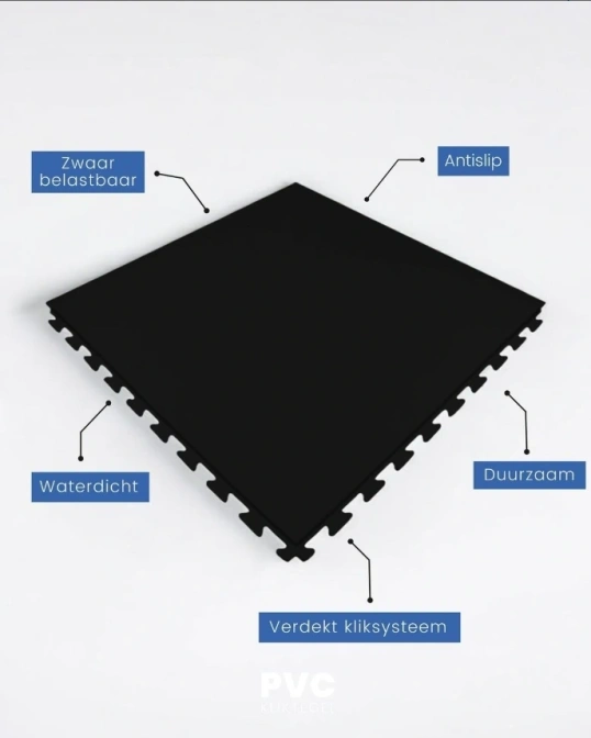 PVC Kliktegel Waterdicht Grijs